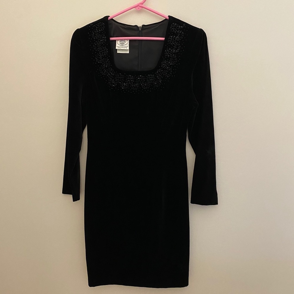 Vintage 90s Laura Ashley Velvet Dress